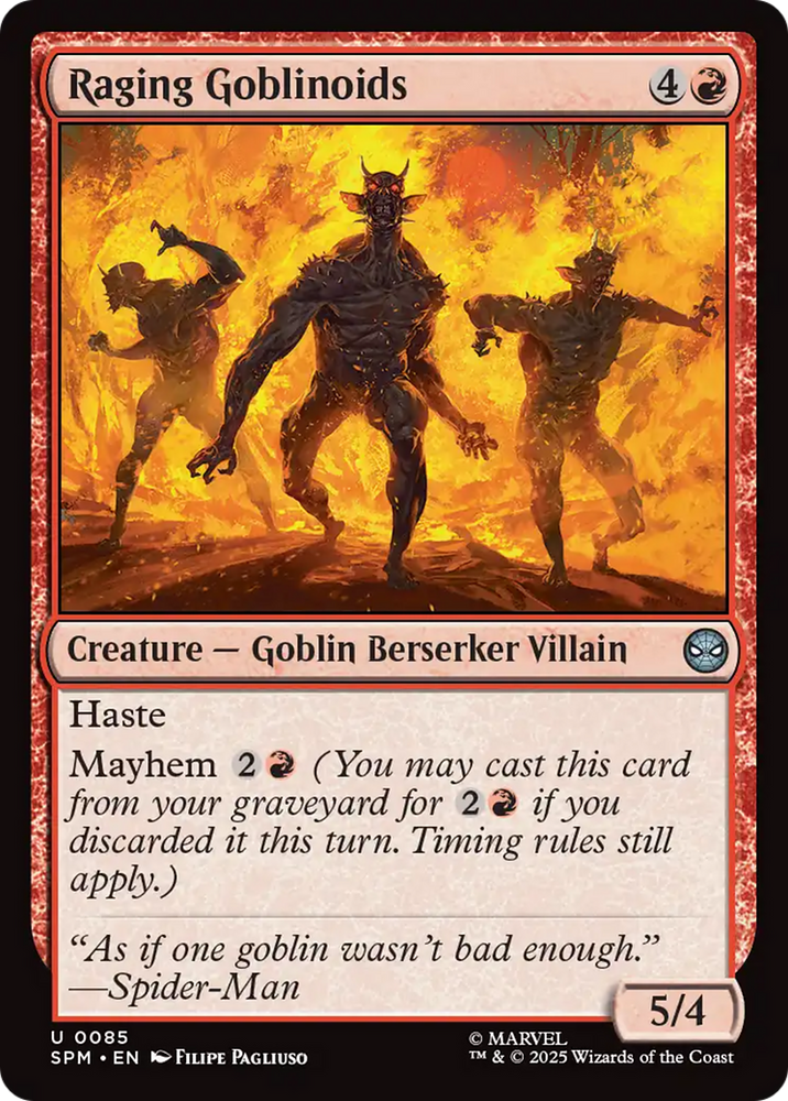Raging Goblinoids [Marvel's Spider-Man] Magic: The Gathering
