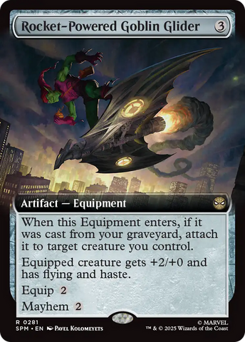 Rocket-Powered Goblin Glider (Extended Art) [Marvel's Spider-Man] Magic: The Gathering