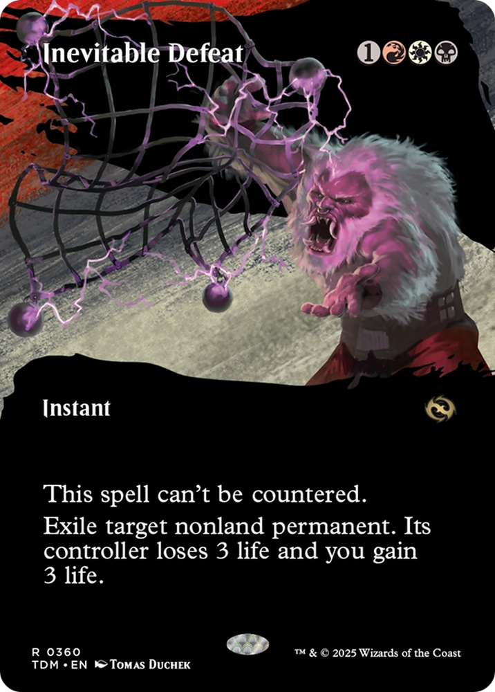 Inevitable Defeat (Borderless) [Tarkir: Dragonstorm] Magic: The Gathering