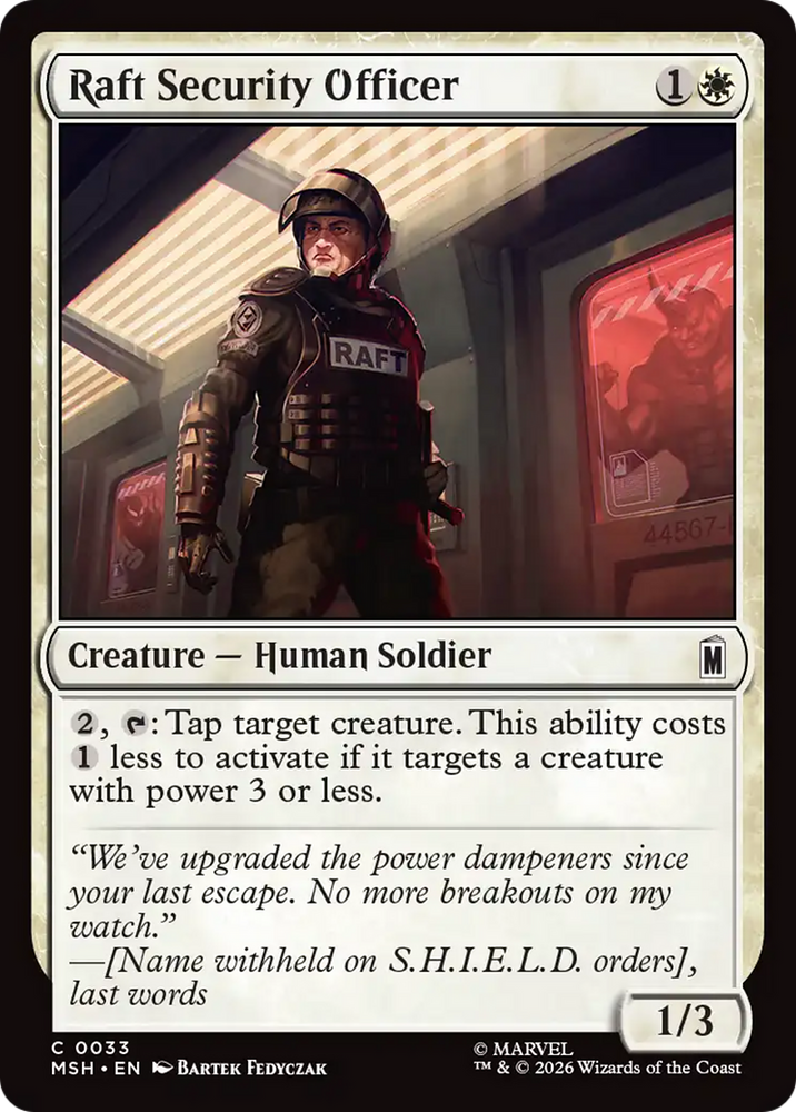 Raft Security Officer [Marvel Super Heroes] Magic: The Gathering