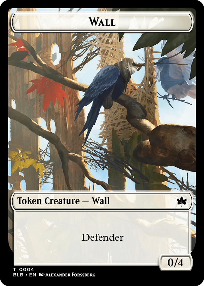 Wall Token [Bloomburrow Tokens] Magic: The Gathering