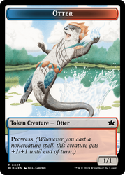 Otter // Thornplate Intimidator Double-Sided Token [Bloomburrow Tokens] Magic: The Gathering
