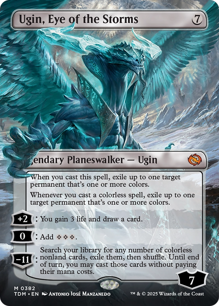 Ugin, Eye of the Storms (Borderless) [Tarkir: Dragonstorm] Magic: The Gathering
