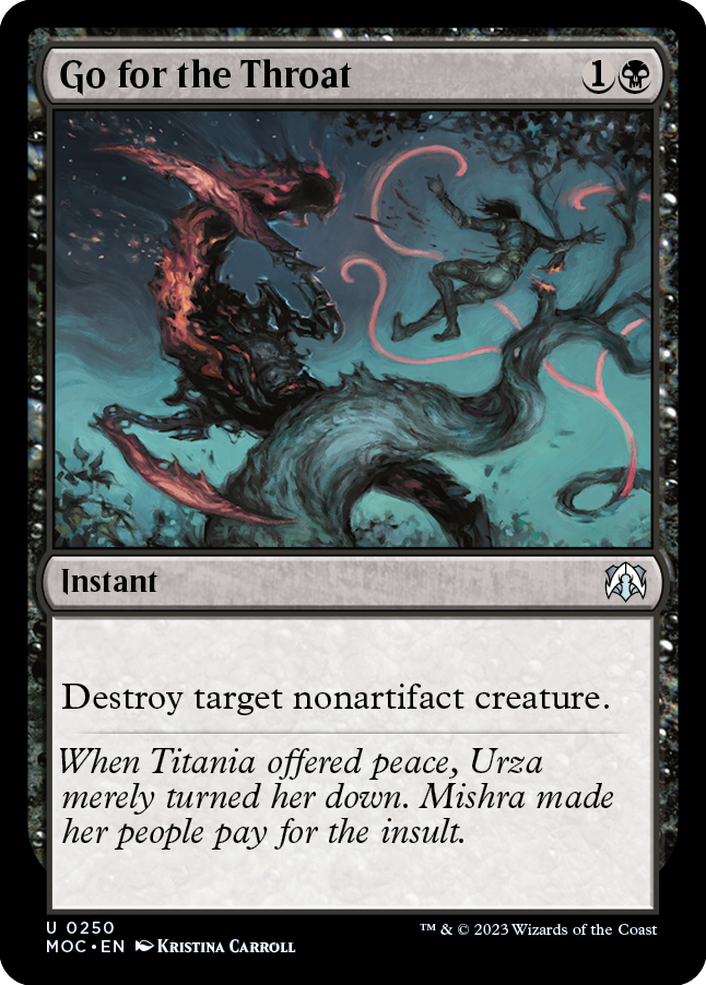 Go for the Throat [March of the Machine Commander] Magic: The Gathering
