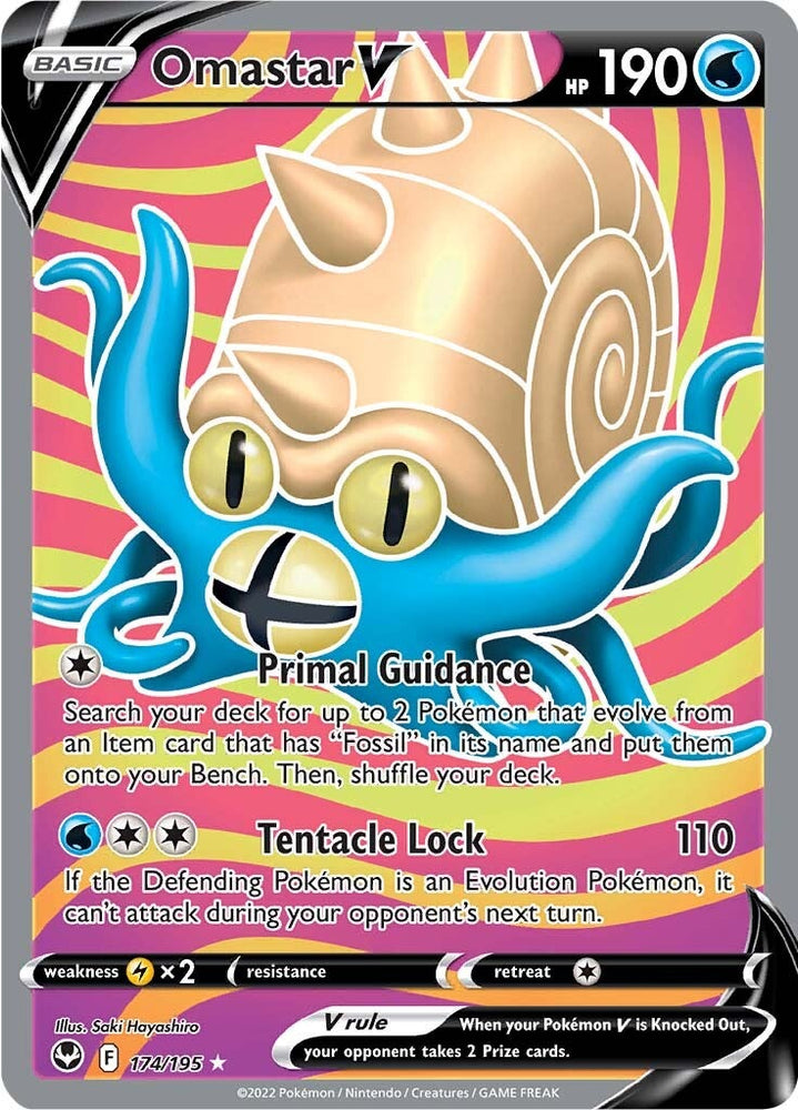 Omastar V (174/195) [Sword & Shield: Silver Tempest] Pokémon