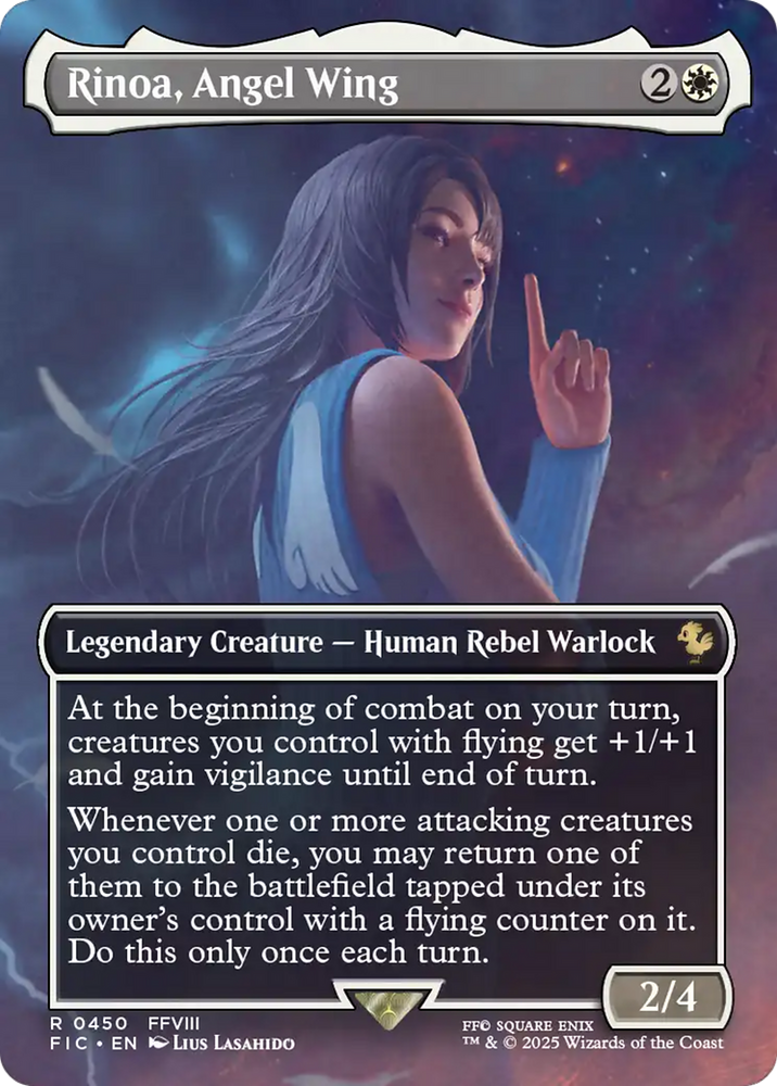 Rinoa, Angel Wing (Borderless) [FINAL FANTASY Commander] Magic: The Gathering