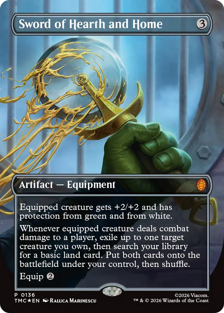 Sword of Hearth and Home (Borderless) [Teenage Mutant Ninja Turtles Promos] Magic: The Gathering