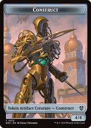 Construct // Golem (0013) Double-Sided Token [Aetherdrift Tokens] Magic: The Gathering