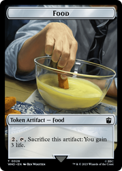 Human (0005) // Food (0026) Double-Sided Token [Doctor Who Tokens] Magic: The Gathering