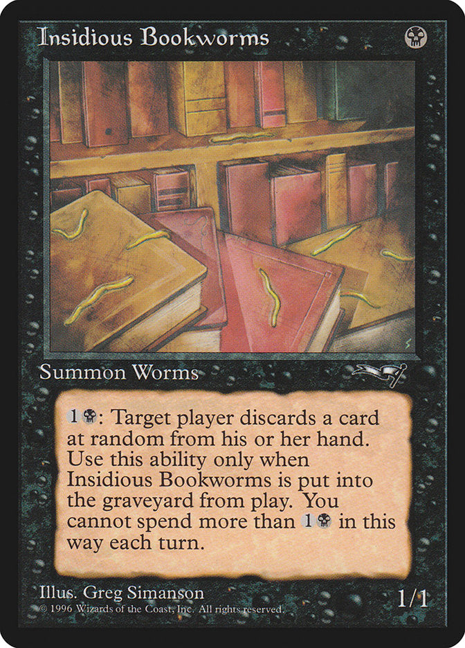 Insidious Bookworms (Multiple Worms) [Alliances] Magic: The Gathering