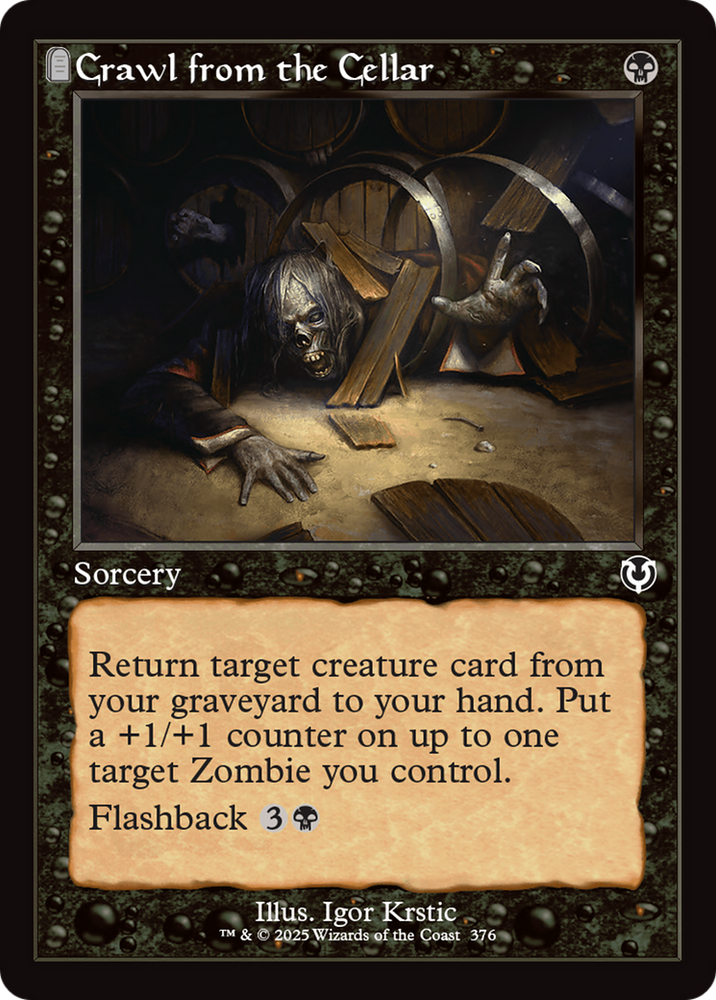 Crawl from the Cellar (Retro Frame) [Innistrad Remastered] Magic: The Gathering