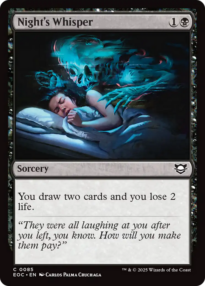 Night's Whisper [Edge of Eternities Commander] Magic: The Gathering