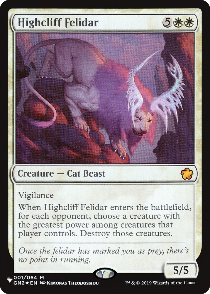 Highcliff Felidar [The List] Magic: The Gathering