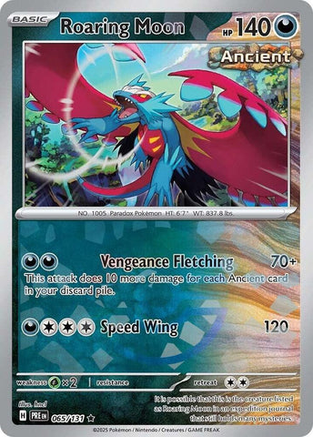 Roaring Moon (065/131) (Poke Ball Pattern) [Scarlet & Violet: Prismatic Evolutions] Pokémon