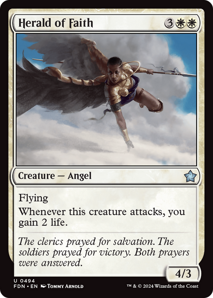 Herald of Faith [Foundations] Magic: The Gathering