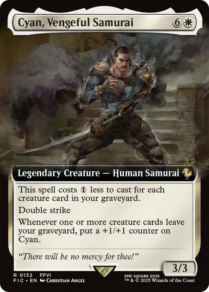 Cyan, Vengeful Samurai (Extended Art) [FINAL FANTASY Commander] Magic: The Gathering