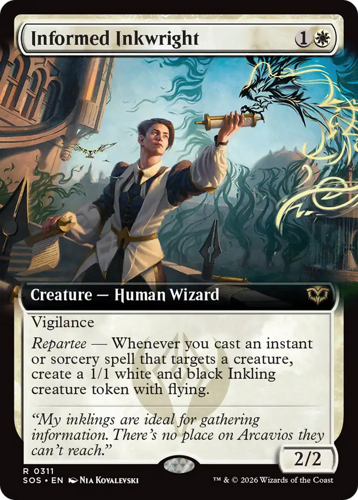 Informed Inkwright (Extended Art) [Secrets of Strixhaven] Magic: The Gathering