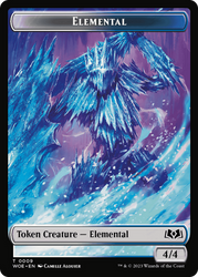 Elemental // Food (0012) Double-Sided Token [Wilds of Eldraine Tokens] Magic: The Gathering