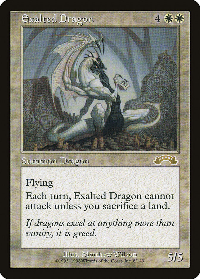 Exalted Dragon [Exodus] Magic: The Gathering