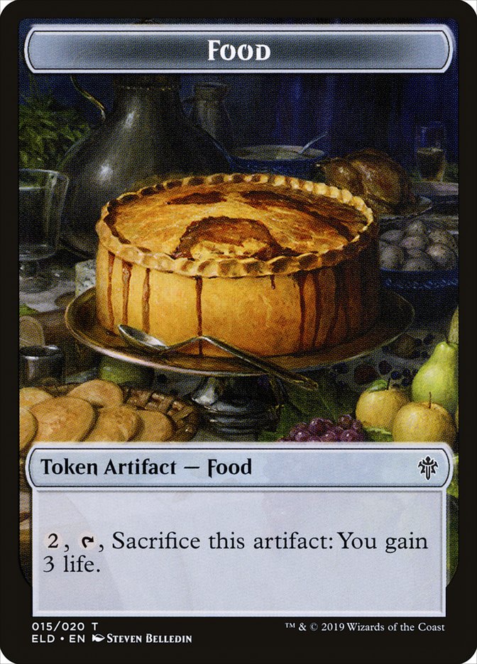 Goat // Food (15) Double-Sided Token [Throne of Eldraine Tokens] Magic: The Gathering