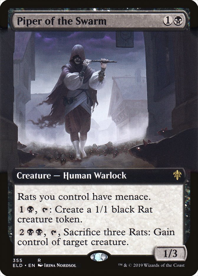 Piper of the Swarm (Extended Art) [Throne of Eldraine] Magic: The Gathering