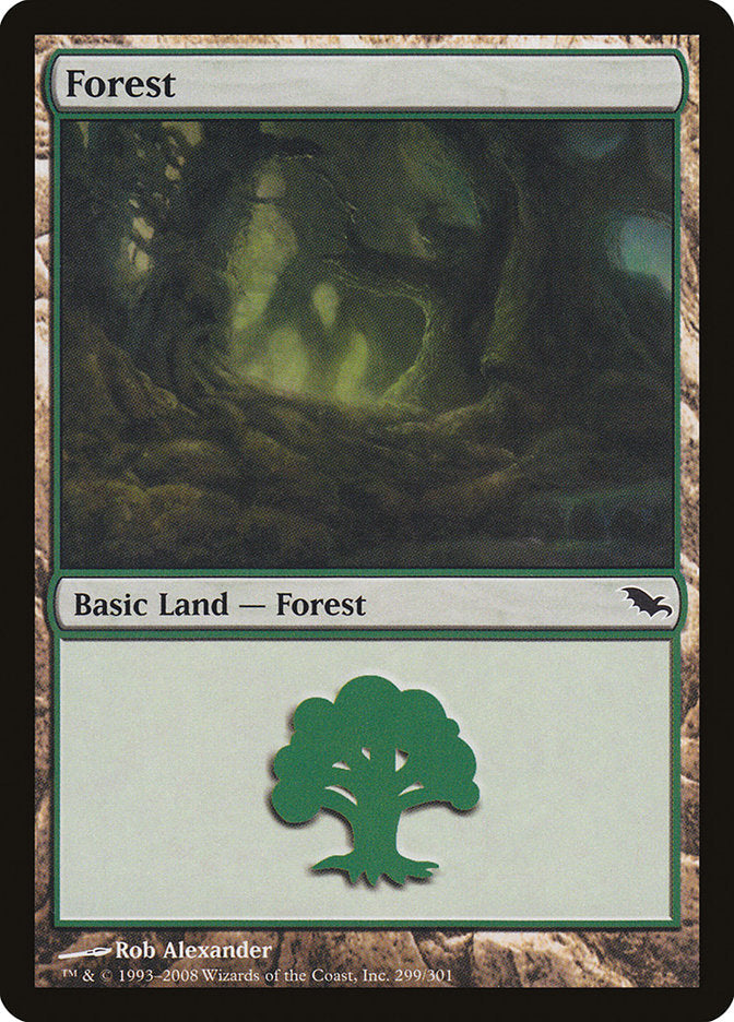Forest (299) [Shadowmoor] Magic: The Gathering