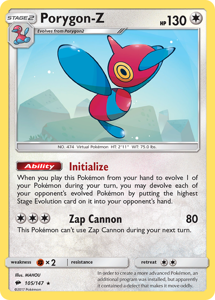 Porygon-Z (105/147) [Sun & Moon: Burning Shadows] Pokémon