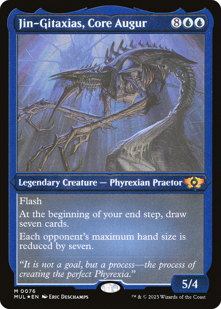 Jin-Gitaxias, Core Augur (Foil Etched) [Multiverse Legends] Magic: The Gathering