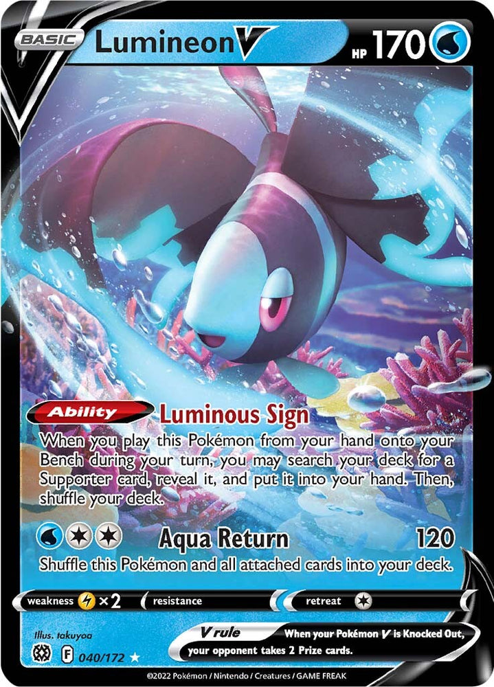 Lumineon V (040/172) [Sword & Shield: Brilliant Stars] Pokémon