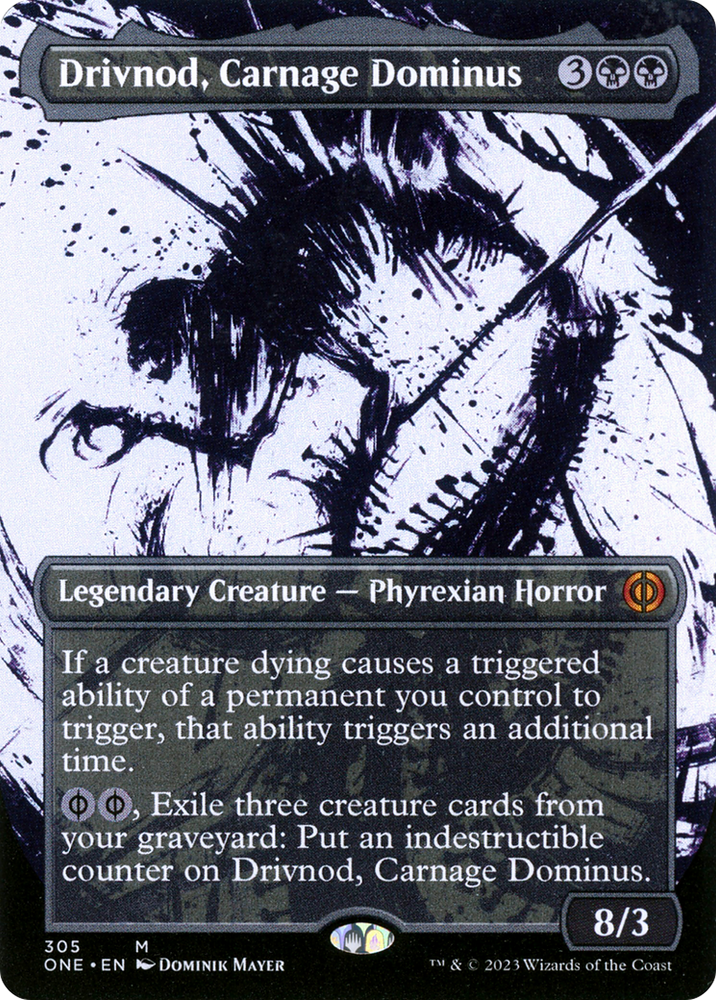Drivnod, Carnage Dominus (Borderless Ichor) [Phyrexia: All Will Be One] Magic: The Gathering