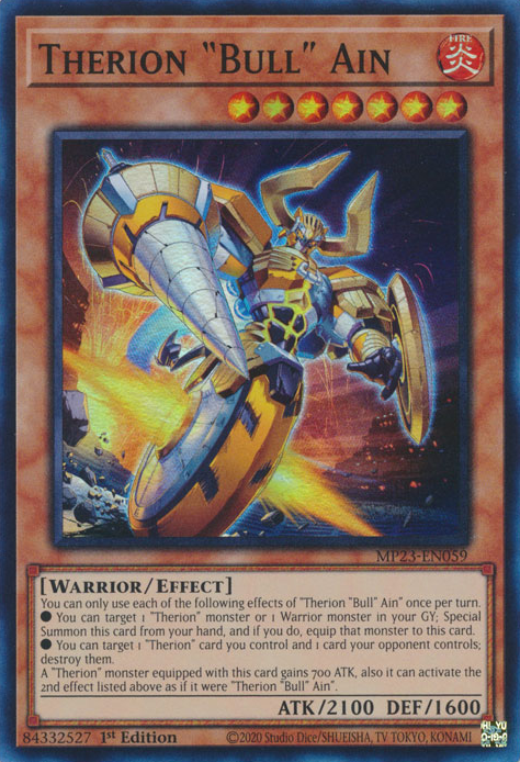 Therion "Bull" Ain [MP23-EN059] Super Rare Yu-Gi-Oh!