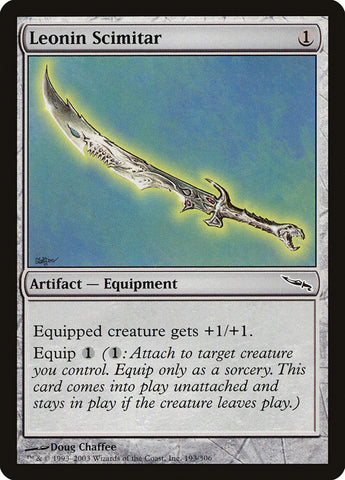 Leonin Scimitar [Mirrodin] Magic: The Gathering