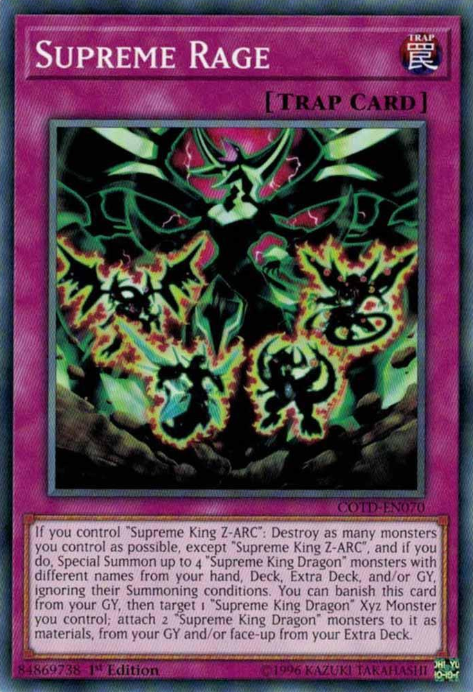 Supreme Rage [COTD-EN070] Common Yu-Gi-Oh!