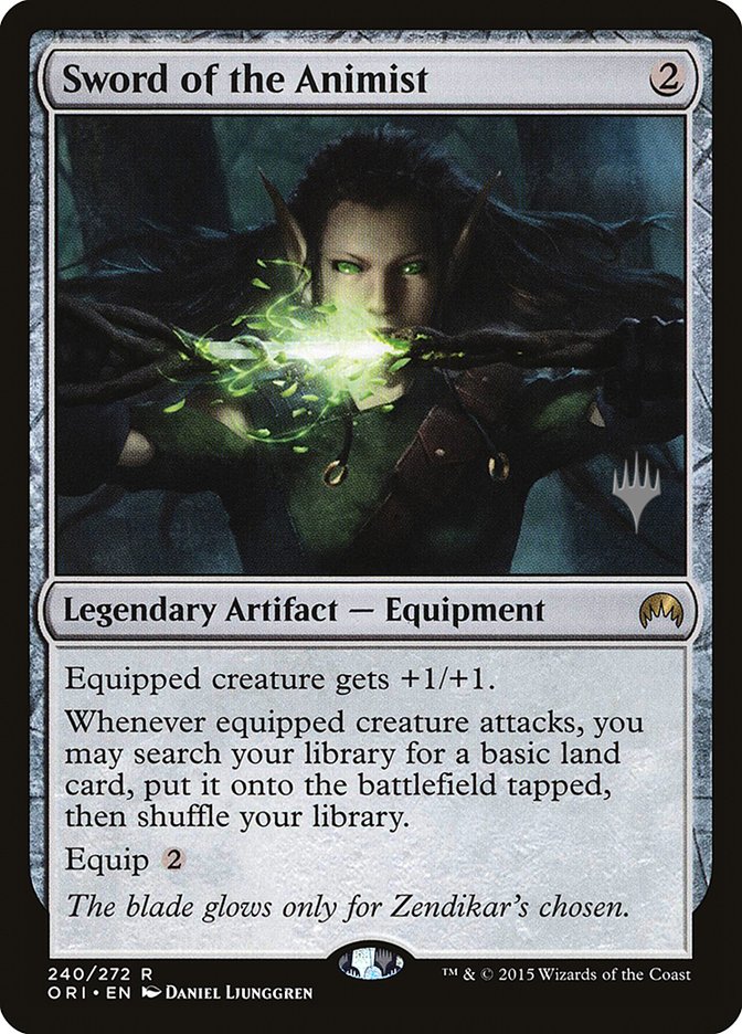 Sword of the Animist [Magic Origins Promos] Magic: The Gathering