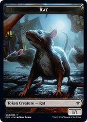 Rat // Food (17) Double-Sided Token [Throne of Eldraine Tokens] Magic: The Gathering