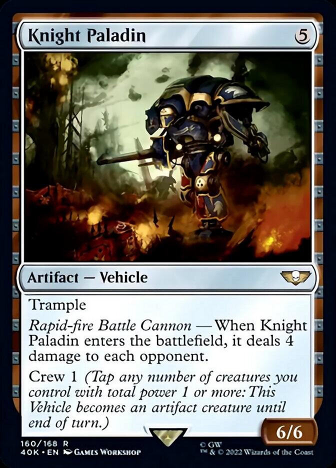 Knight Paladin (Surge Foil) [Warhammer 40,000] Magic: The Gathering