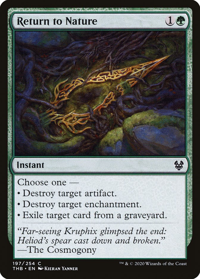 Return to Nature [Theros Beyond Death] Magic: The Gathering