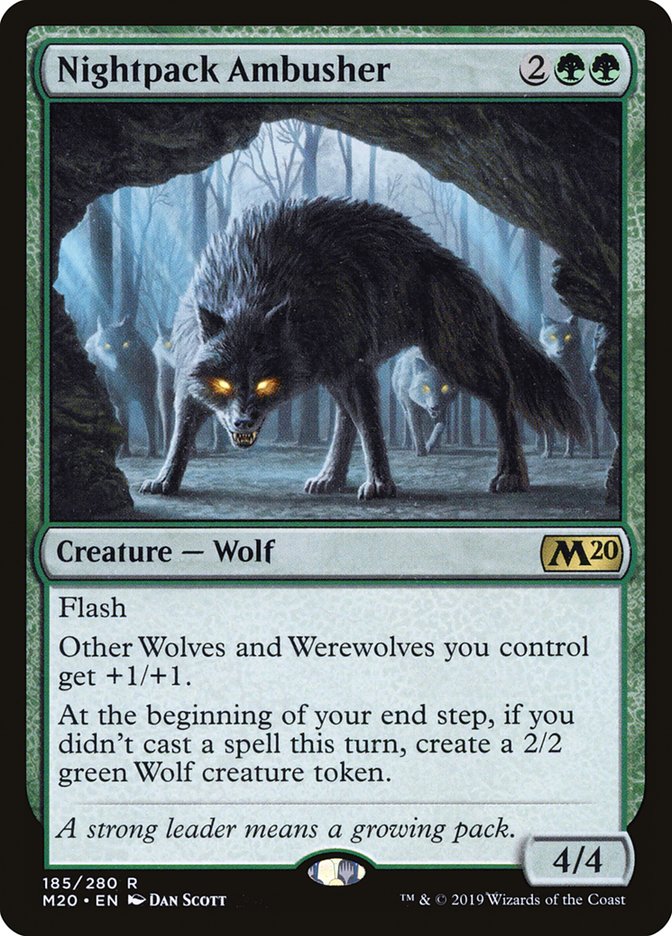 Nightpack Ambusher [Core Set 2020] Magic: The Gathering