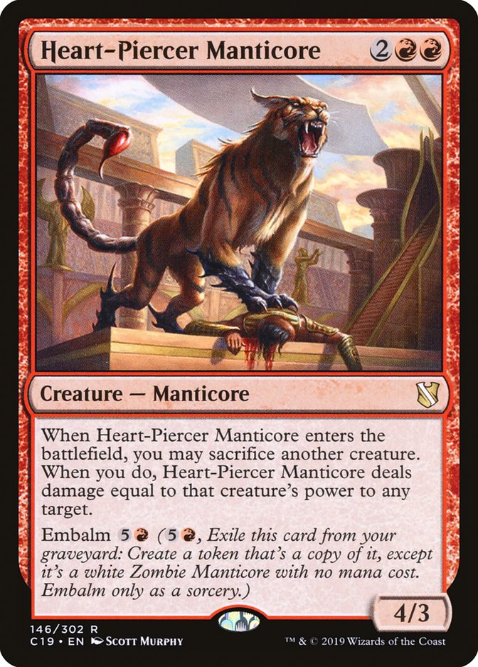 Heart-Piercer Manticore [Commander 2019] Magic: The Gathering