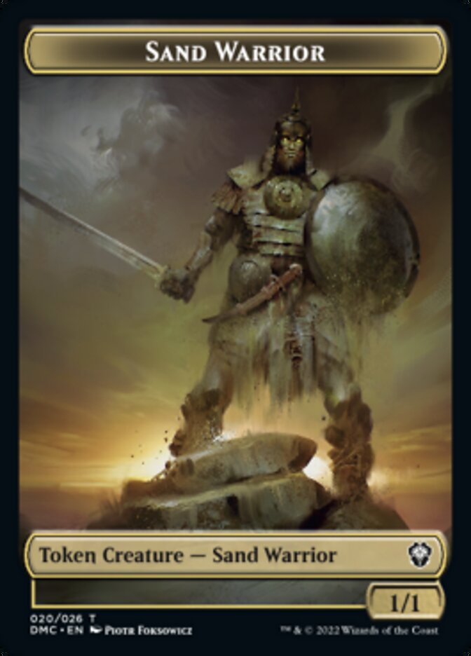 Soldier // Sand Warrior Double-Sided Token [Dominaria United Tokens] Magic: The Gathering