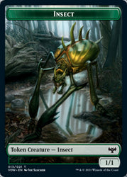 Insect // Wolf (014) Double-Sided Token [Innistrad: Crimson Vow Tokens] Magic: The Gathering