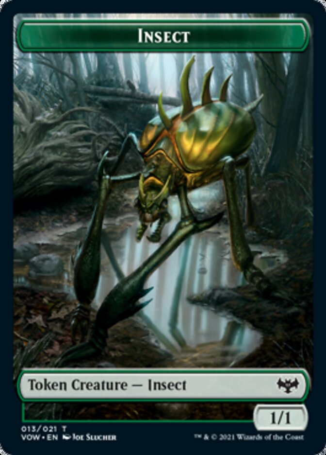 Insect // Dragon Illusion Double-Sided Token [Innistrad: Crimson Vow Tokens] Magic: The Gathering