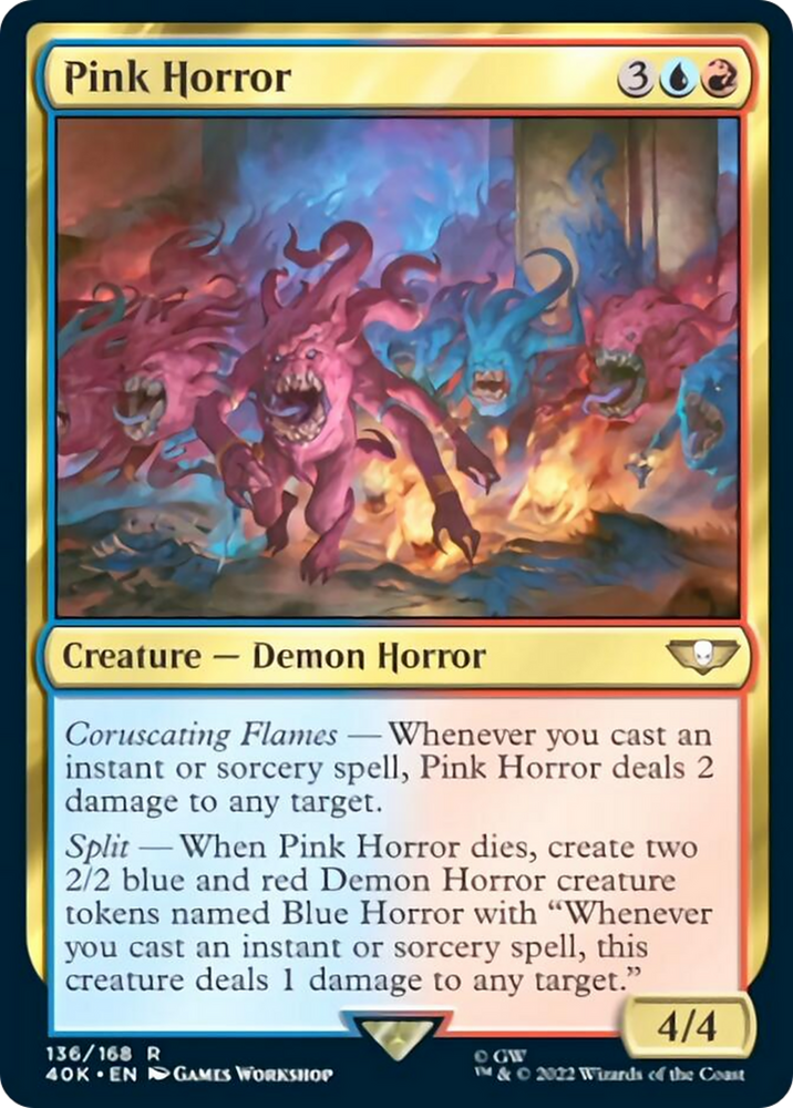 Pink Horror (Surge Foil) [Warhammer 40,000] Magic: The Gathering