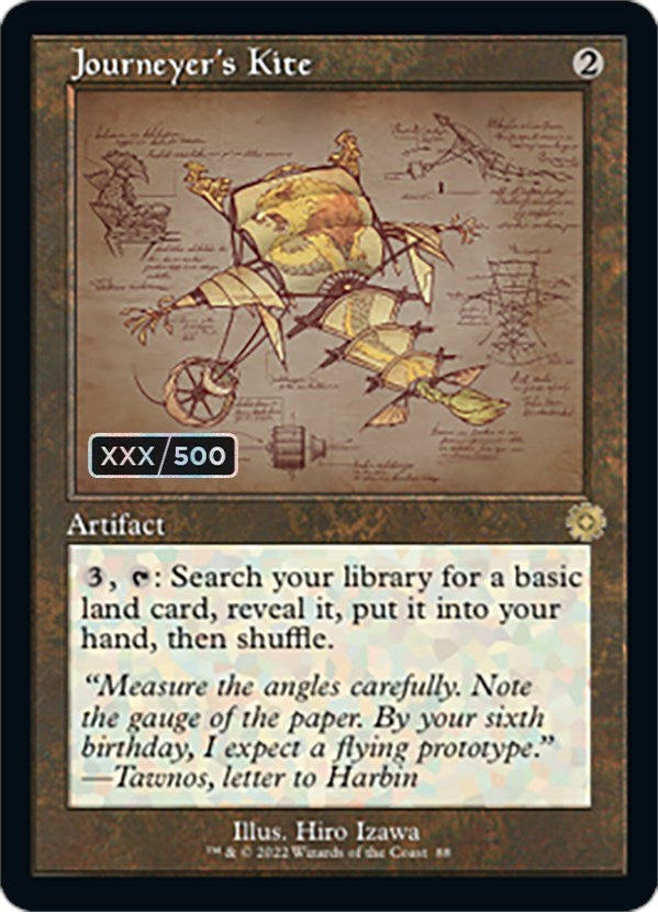 Journeyer's Kite (Retro Schematic) (Serial Numbered) [The Brothers' War Retro Artifacts] Magic: The Gathering