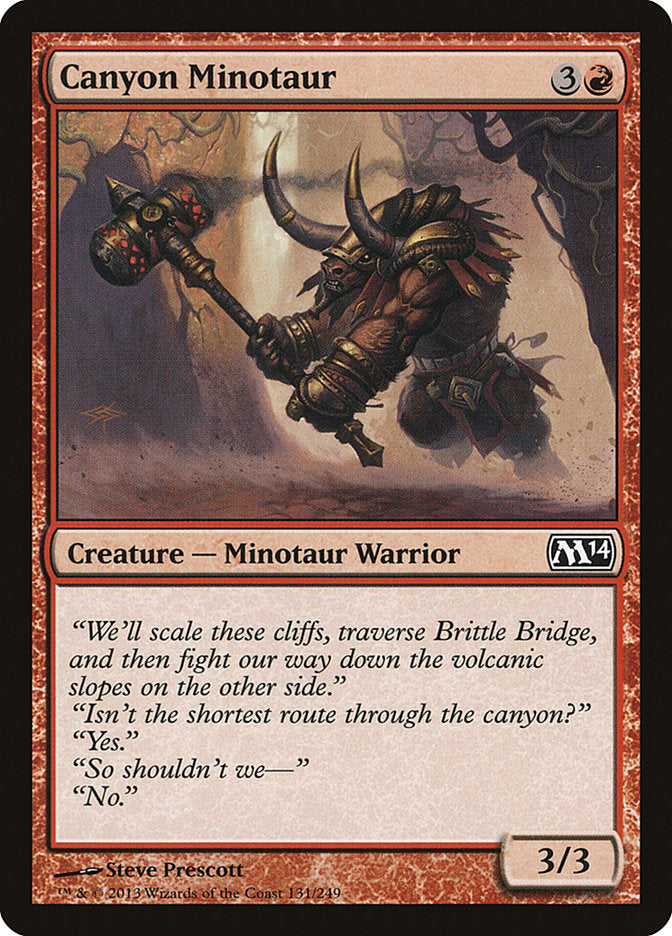 Canyon Minotaur [Magic 2014] Magic: The Gathering