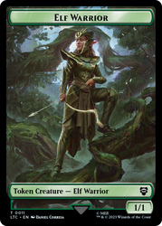 Elf Warrior // Treasure Double Sided Token [The Lord of the Rings: Tales of Middle-Earth Commander Tokens] Magic: The Gathering