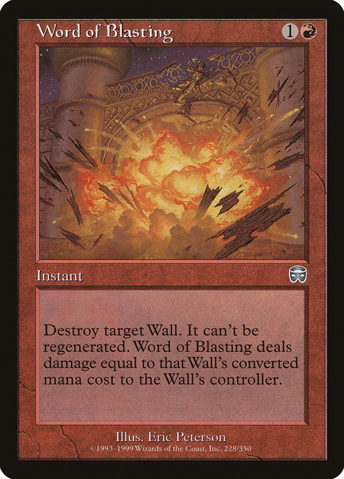 Word of Blasting [Mercadian Masques] Magic: The Gathering