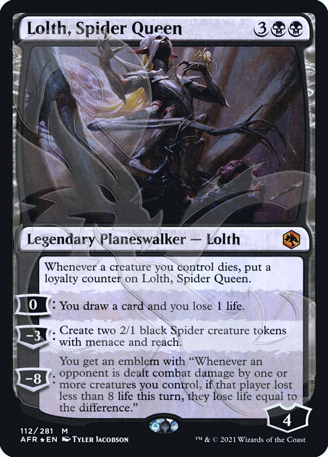 Lolth, Spider Queen (Ampersand Promo) [Dungeons & Dragons: Adventures in the Forgotten Realms Promos] Magic: The Gathering