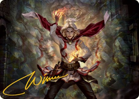Delina, Wild Mage Art Card (Gold-Stamped Signature) [Dungeons & Dragons: Adventures in the Forgotten Realms Art Series] Magic: The Gathering