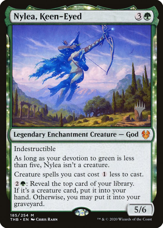 Nylea, Keen-Eyed (Promo Pack) [Theros Beyond Death Promos] Magic: The Gathering